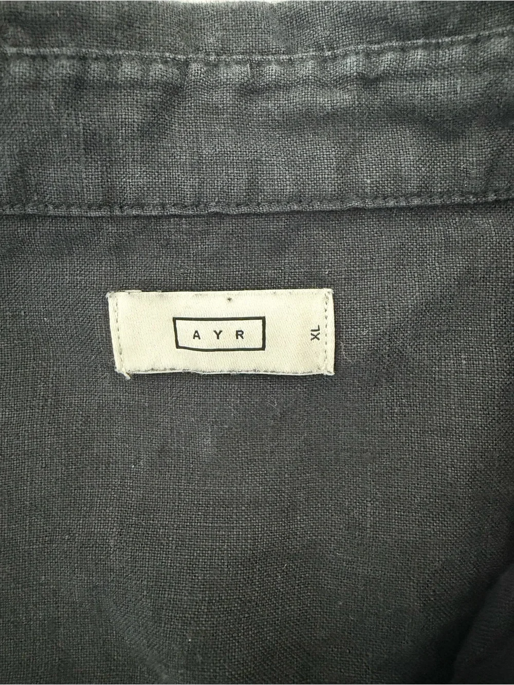 AYR Black Linen Oversized Button-Up - Picture 8 of 9